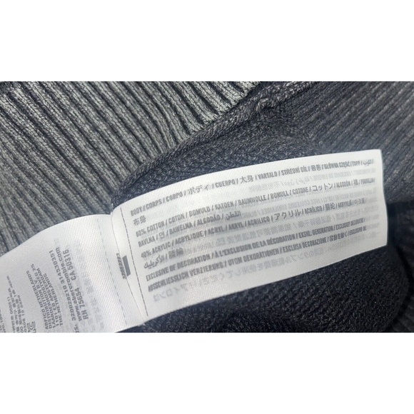 Hollister Sweater Mens Small Gray Ribbed Crew Neck Cotton Acrylic Blend NWT Knit - Picture 6 of 7